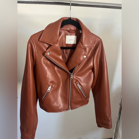 Aritzia Wilfred Stunner Jacket Vegan Leather Biker Jacket - Picture 2 of 4